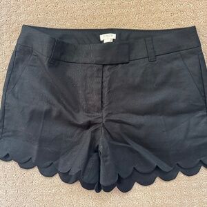 J. Crew Factory Black Scalloped Shorts